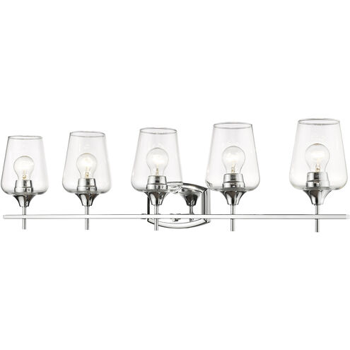 Joliet 5 Light 38 inch Chrome Vanity Wall Light
