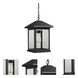 Portland 1 Light 9.5 inch Black Outdoor Chain Mount Ceiling Fixture in Clear Beveled Glass, 6.74