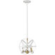 Cavallo 3 Light 12 inch Hammered White and Olde Brass Pendant Ceiling Light