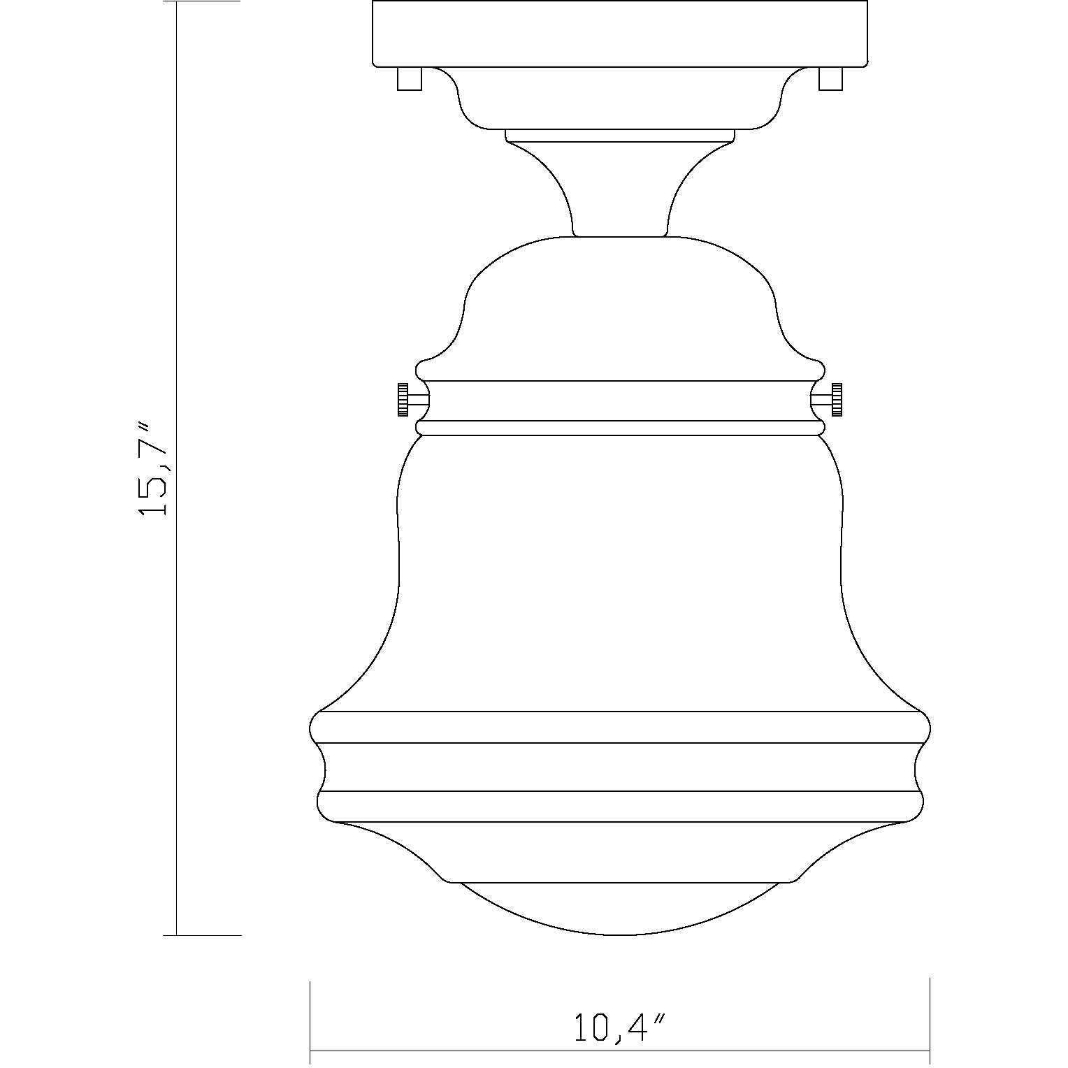 Vaughn 1 Light 10.5 inch Matte Black Flush Mount Ceiling Light