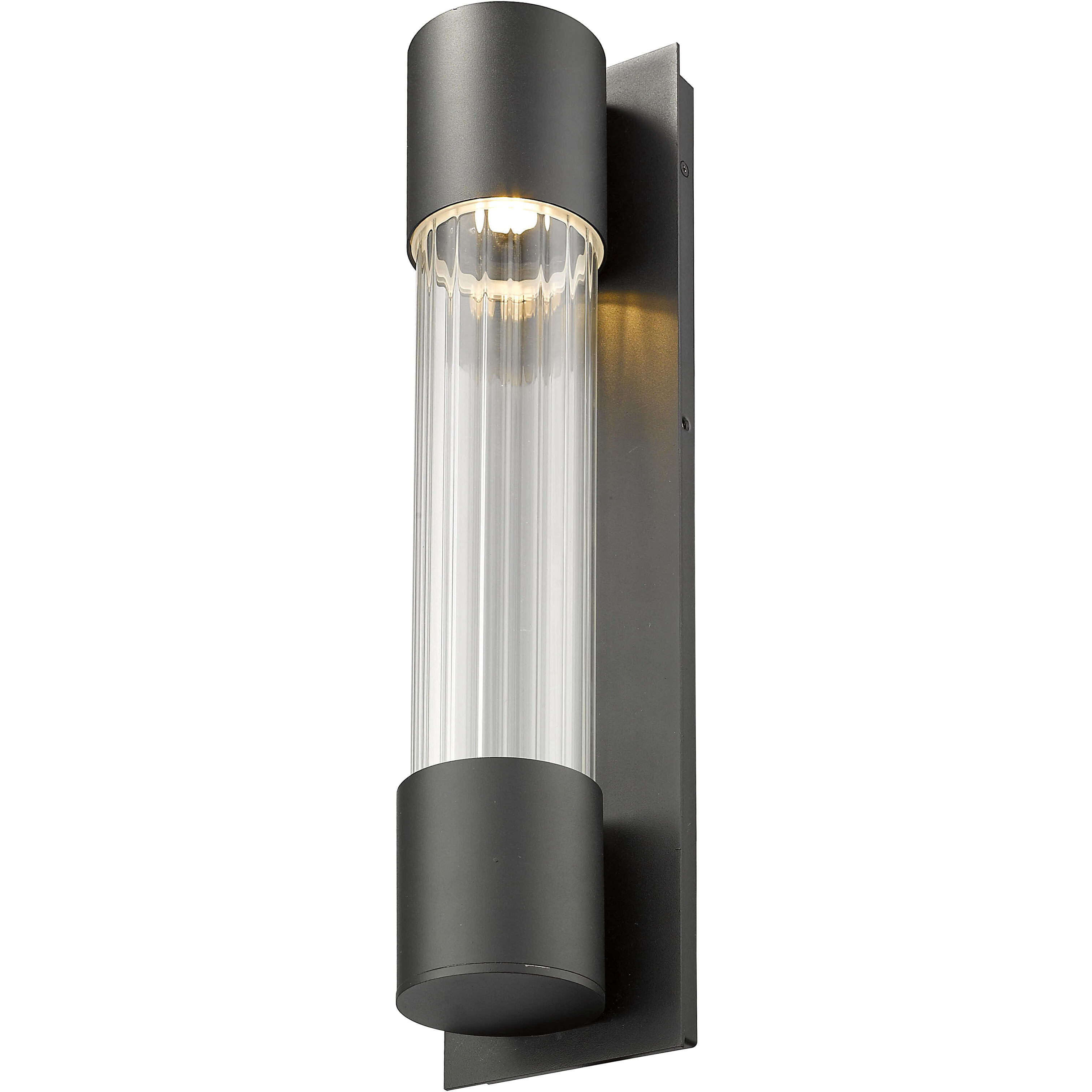 Striate Outdoor Wall Light in Black