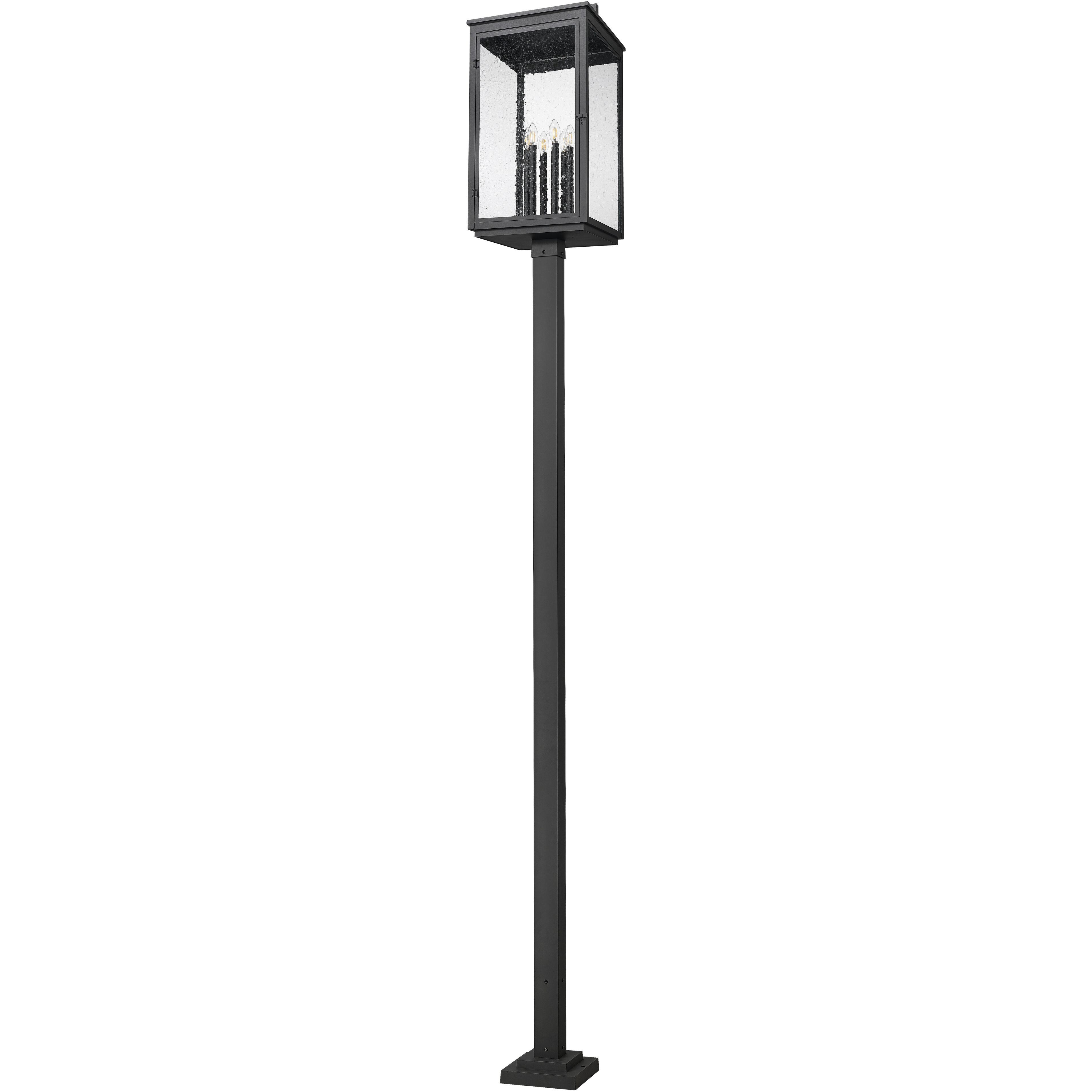 Hartwell 6 Light 125.5 inch Sand Black Outdoor Post Mounted Fixture