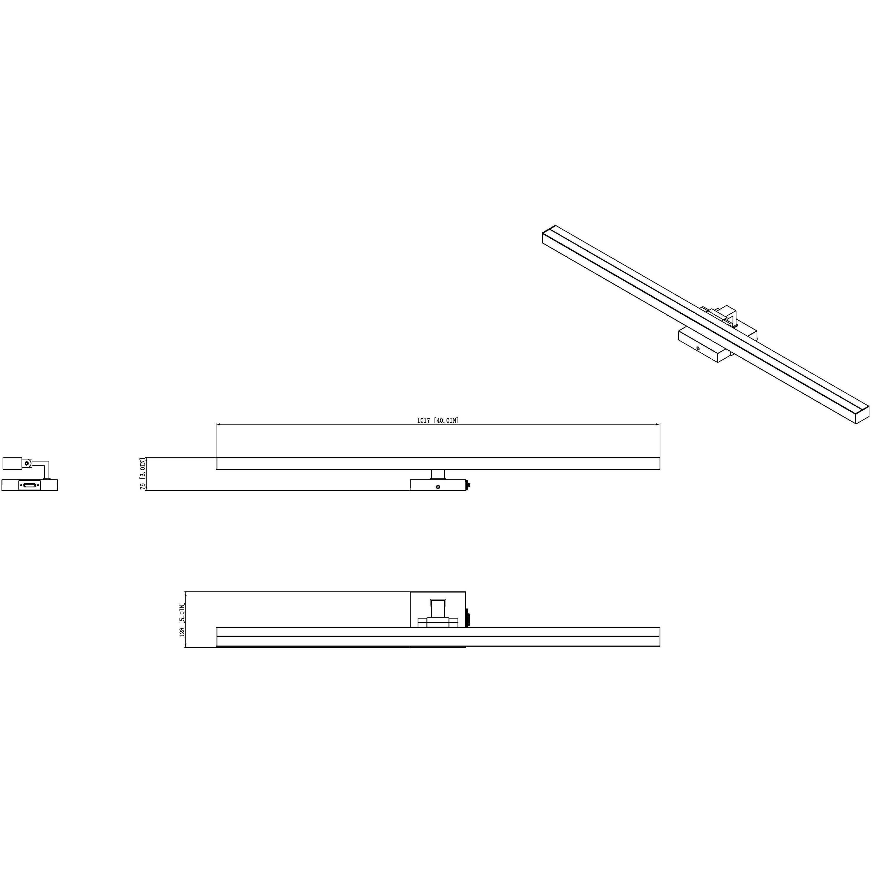 Liam LED 40 inch Brushed Nickel Vanity Wall Light