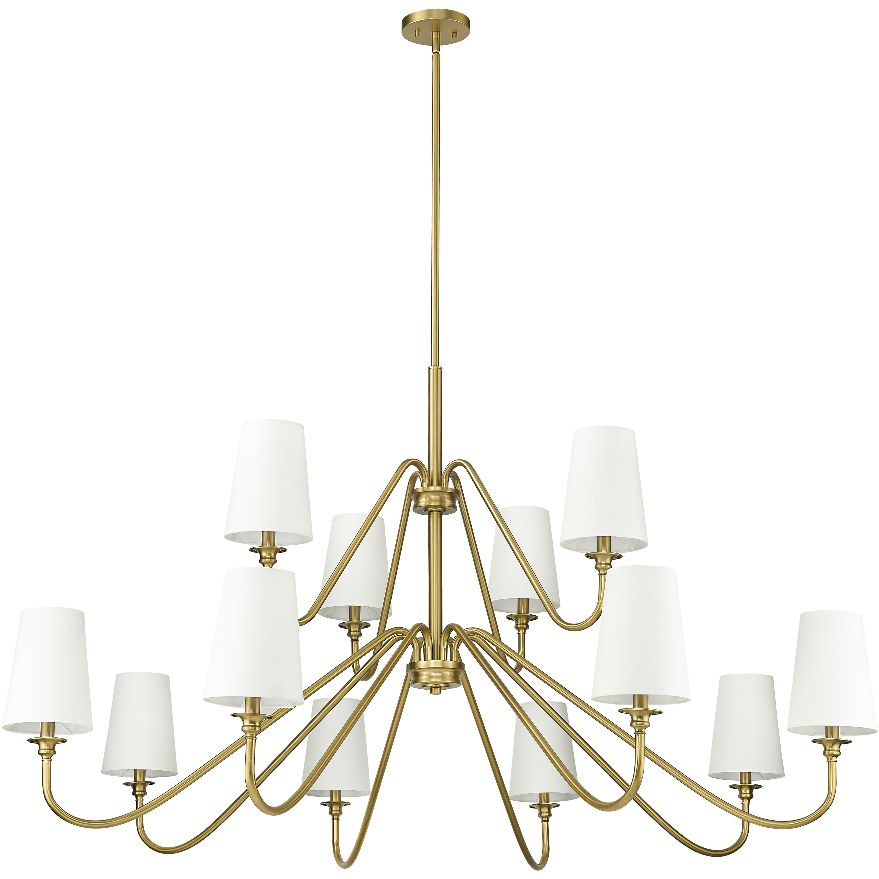 Gianna 12 Light 60.25 inch Modern Gold Chandelier Ceiling Light