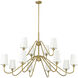 Gianna 12 Light 60.25 inch Modern Gold Chandelier Ceiling Light