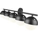 Realm Sphere 5 Light 40 inch Matte Black Bath Vanity Wall Light