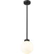 Laurent 1 Light 8 inch Black Outdoor Pendant