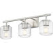 Landon 3 Light 24 inch Brushed Nickel Vanity Wall Light