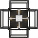 Titania 4 Light 14 inch Black and Chrome Flush Mount Ceiling Light in 5.5