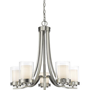 Willow 5 Light 25.25 inch Brushed Nickel Chandelier Ceiling Light