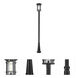 Jordan 1 Light 114 inch Black Outdoor Post Mounted Fixture