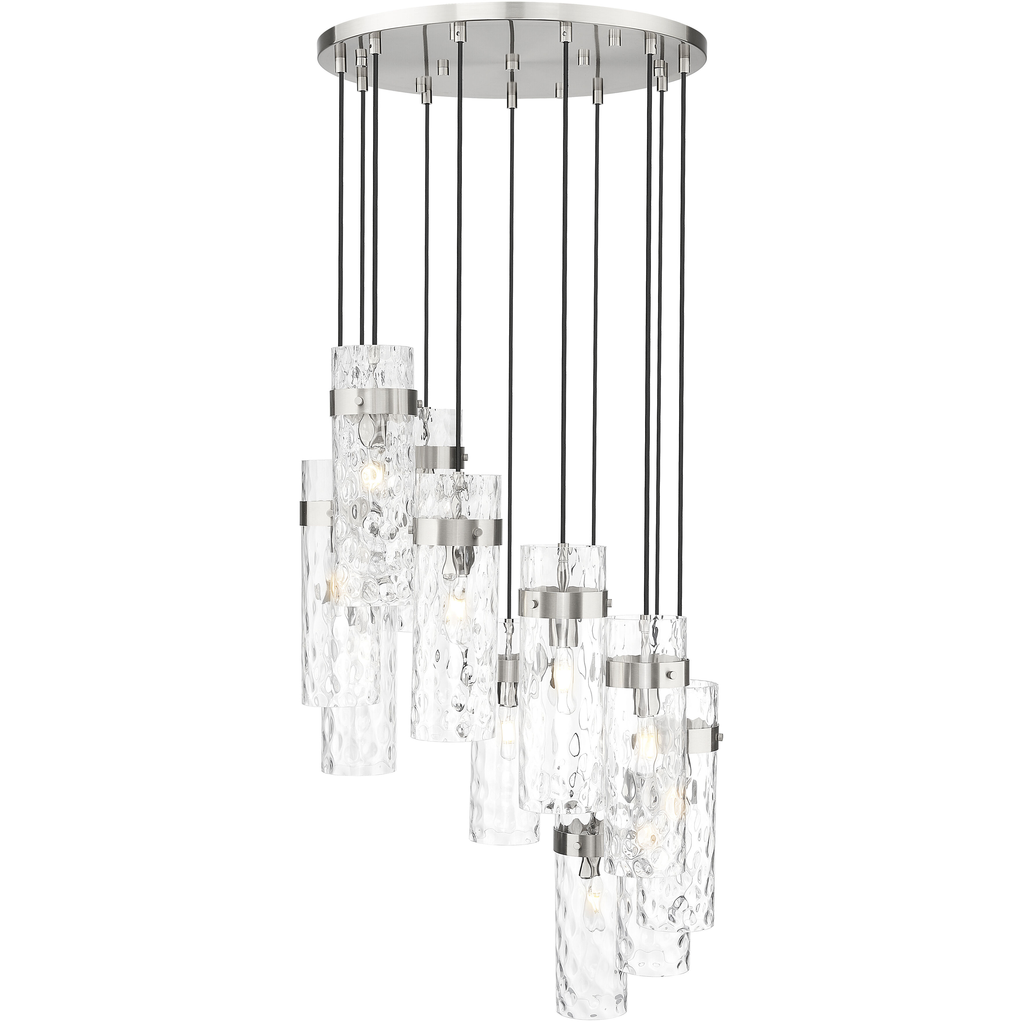 Fontaine 11 Light 26.25 inch Brushed Nickel Chandelier Ceiling Light