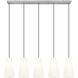 Farrell 5 Light 42 inch Brushed Nickel Linear Chandelier Ceiling Light