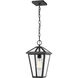 Talbot 1 Light 8.25 inch Black Outdoor Chain Mount Ceiling Fixture in Clear Beveled Glass