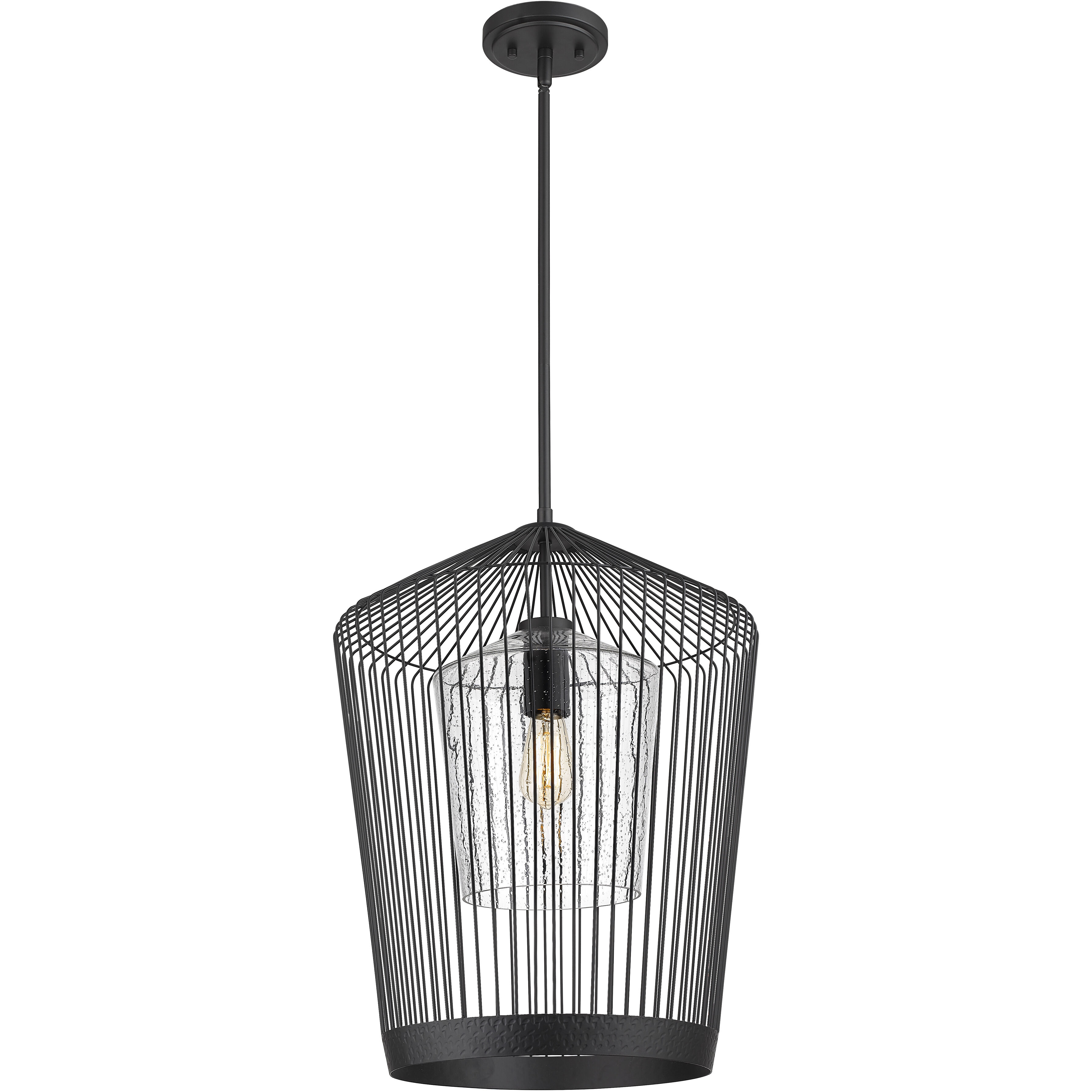 Lido 1 Light 18.5 inch Matte Black Pendant Ceiling Light