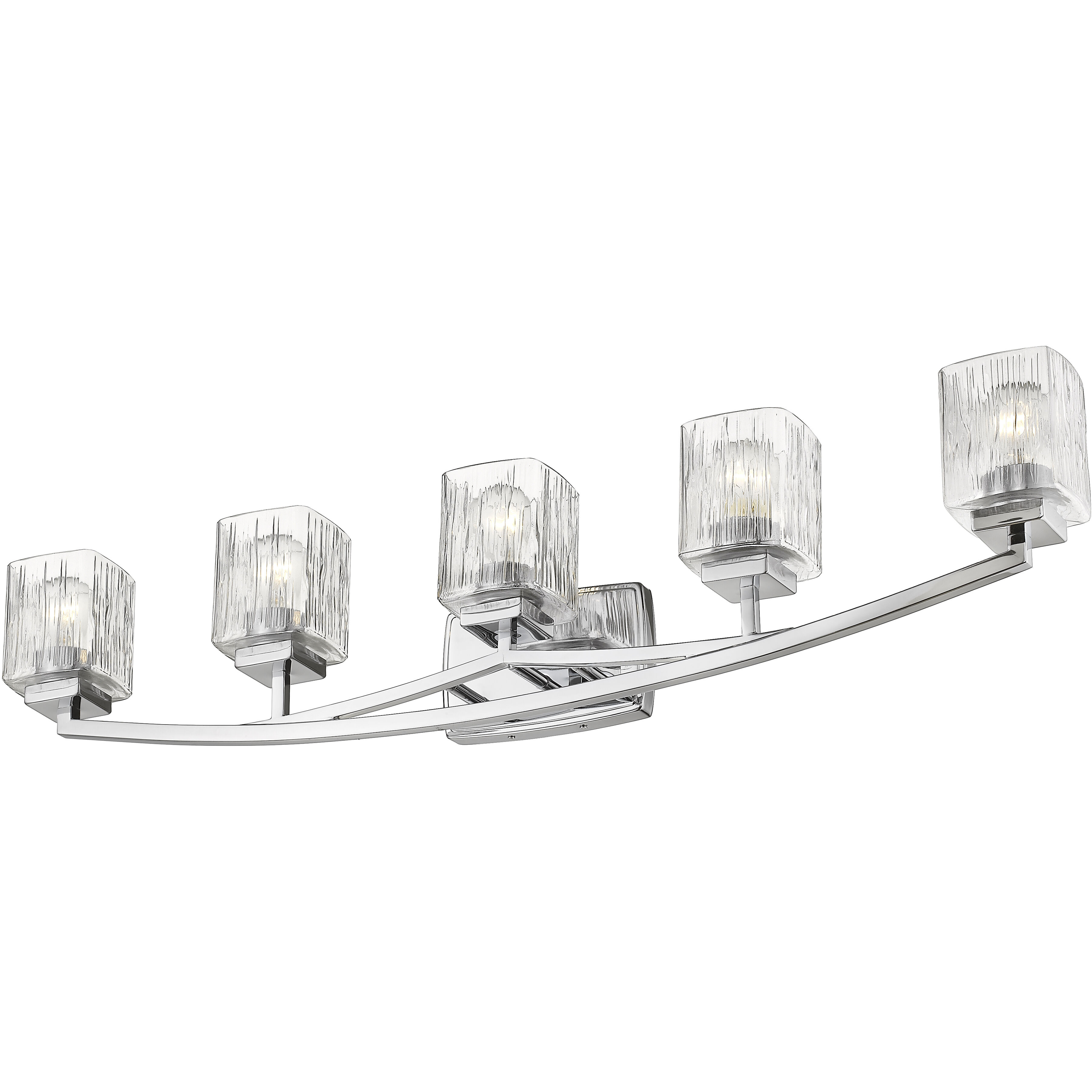 Zaid 5 Light 40 inch Chrome Vanity Wall Light