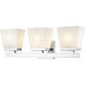 Astor 3 Light 23 inch Chrome Vanity Wall Light
