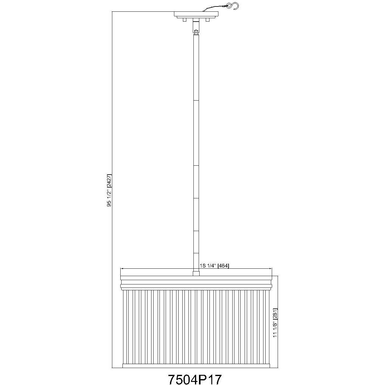 Carnaby 5 Light 18.25 inch Matte Black Pendant Ceiling Light