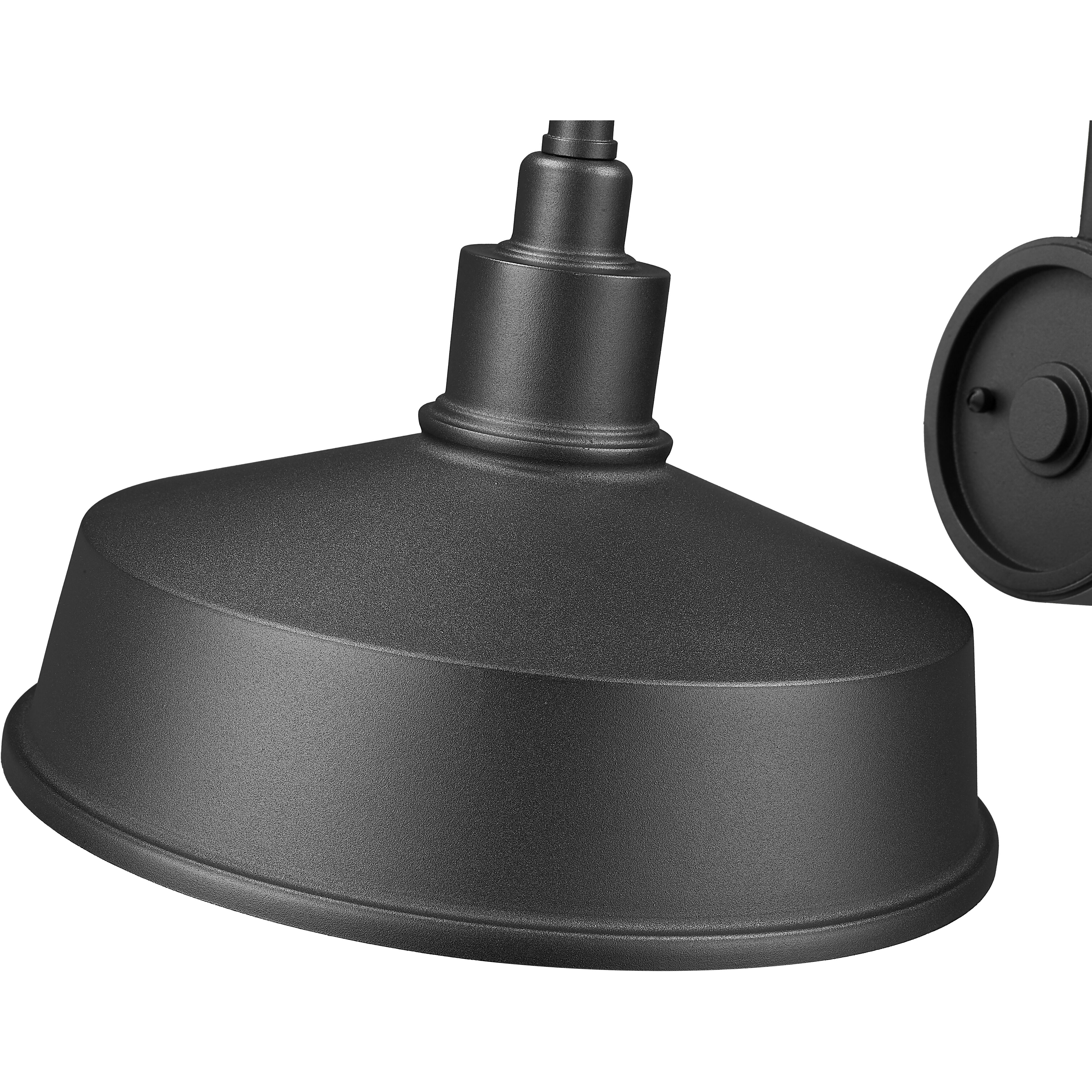 RLM 1 Light 12.5 inch Sand Black Outdoor Wall Light