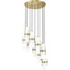 Cayden 11 Light 24 inch Modern Gold Chandelier Ceiling Light