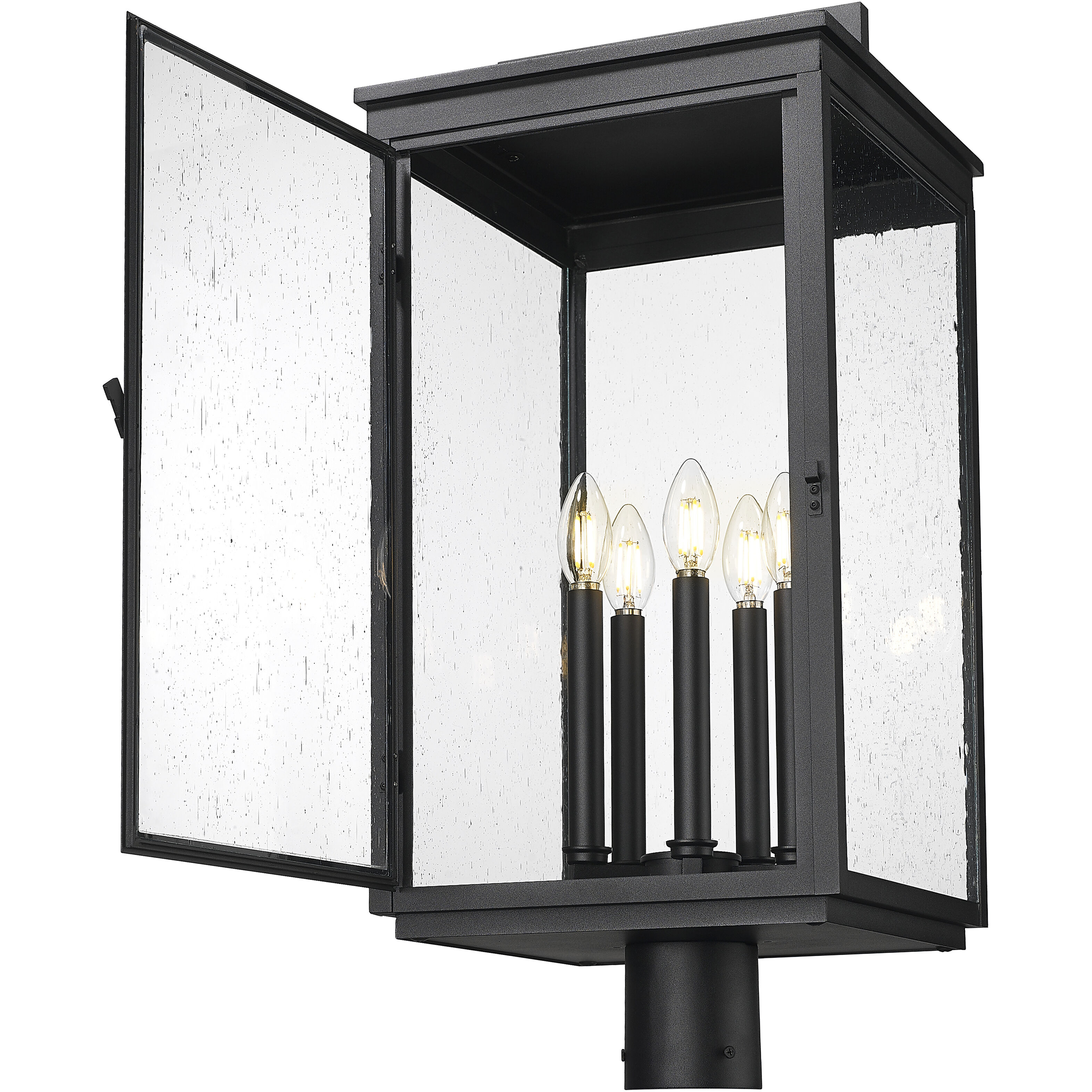 Hartwell 5 Light 26.75 inch Sand Black Outdoor Post Mount Fixture