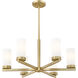 Danica 6 Light 26 inch Modern Gold Chandelier Ceiling Light