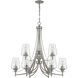 Joliet 9 Light 31 inch Brushed Nickel Chandelier Ceiling Light