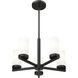 Danica 5 Light 19.5 inch Matte Black Chandelier Ceiling Light