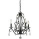 Princess 4 Light 17.13 inch Matte Black Chandelier Ceiling Light