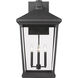 Beacon 4 Light 30.25 inch Black Outdoor Wall Light