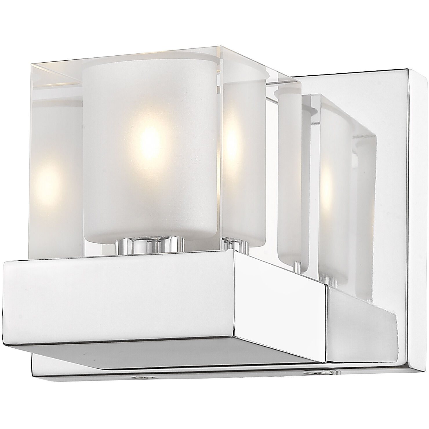 Fallon 1 Light 6 inch Chrome Wall Sconce Wall Light in G9, Clear and Frosted