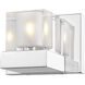 Fallon 1 Light 6 inch Chrome Wall Sconce Wall Light in G9, Clear and Frosted