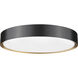 Kawan LED 20 inch Matte Black and Modern Gold Flush Mount Ceiling Light