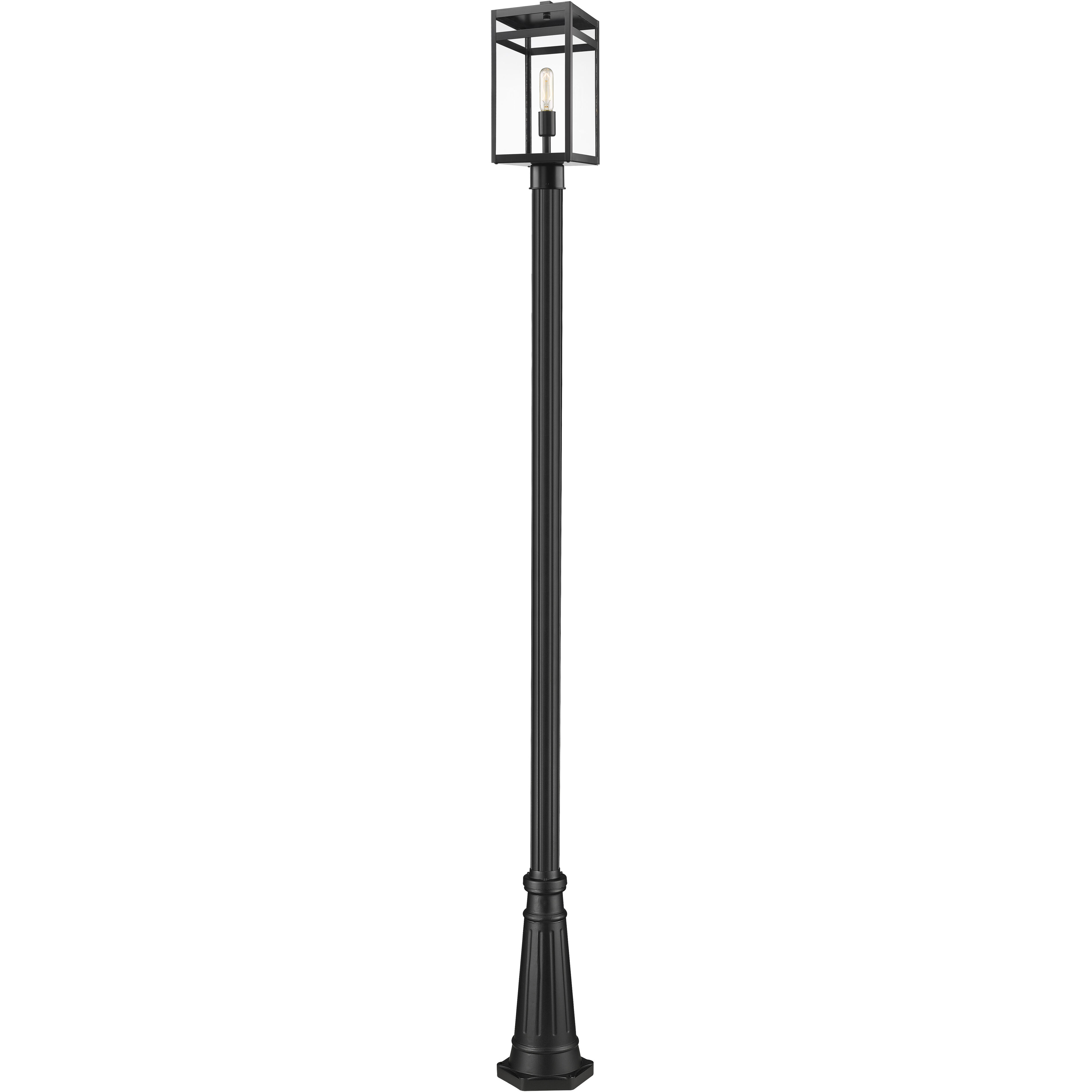 Nuri 1 Light 111.75 inch Black Outdoor Post Mounted Fixture