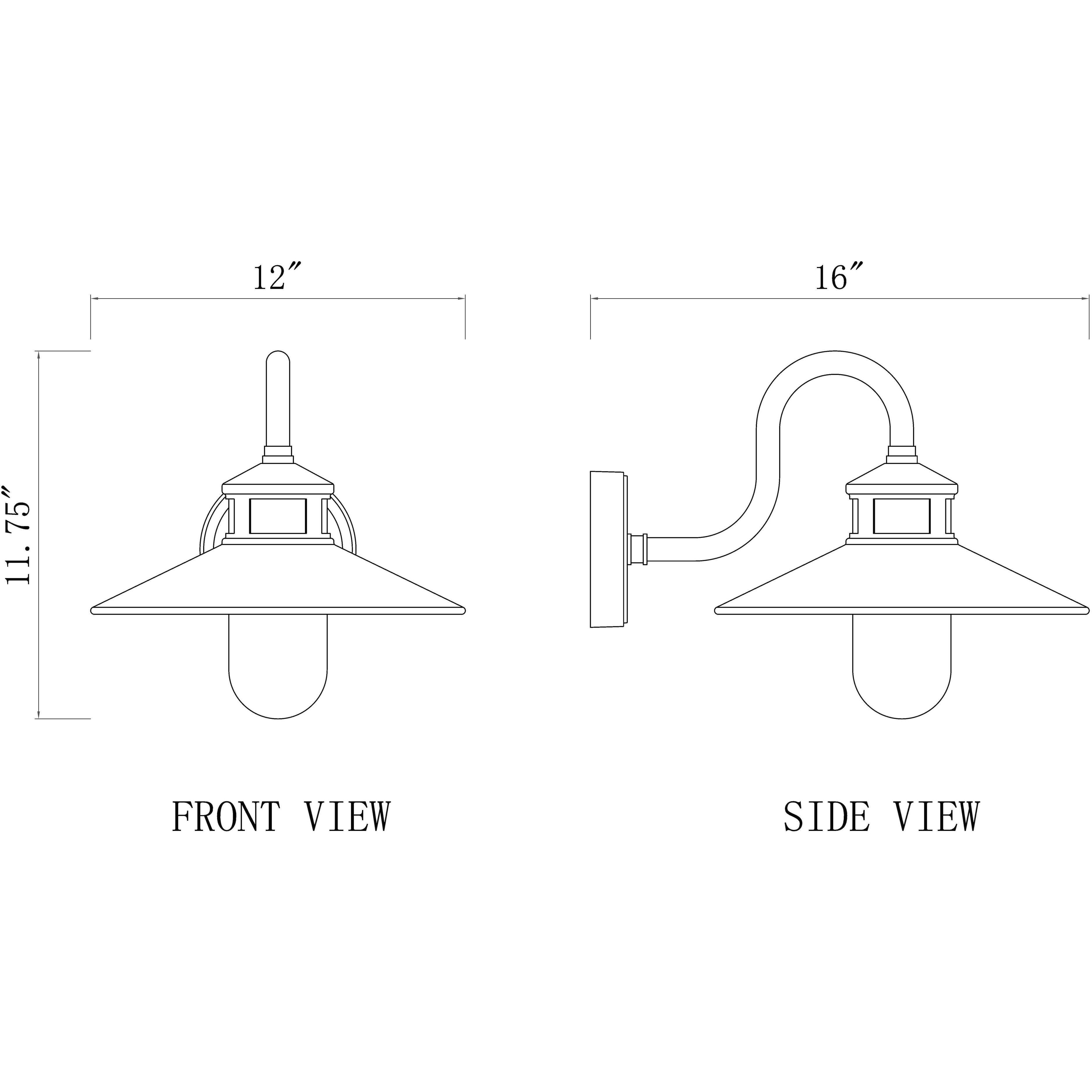 RLM 1 Light 11.75 inch Sand Black Outdoor Wall Light