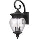 Davina Outdoor Wall Light in Black, G9