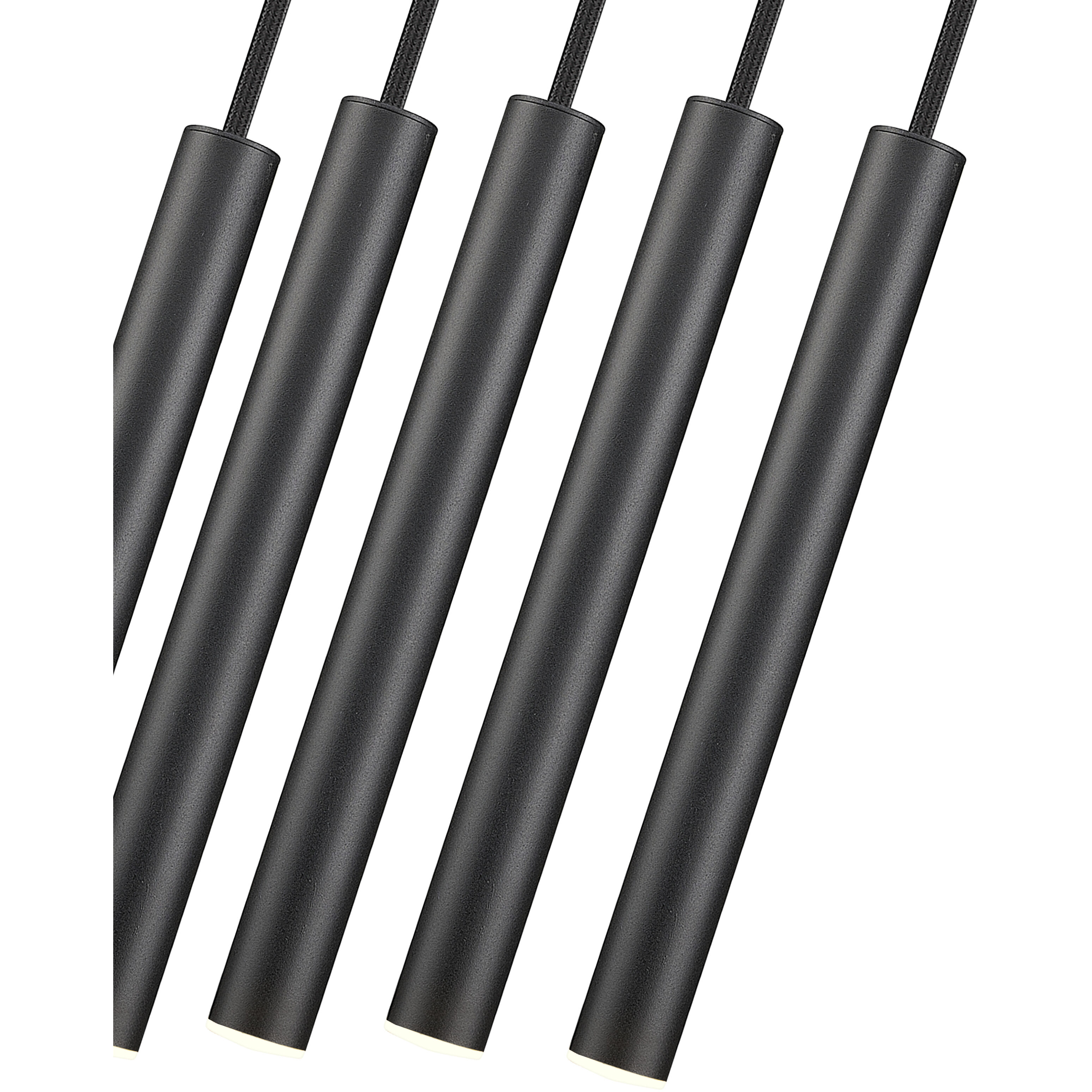 Forest Linear Chandelier Ceiling Light in Matte Black