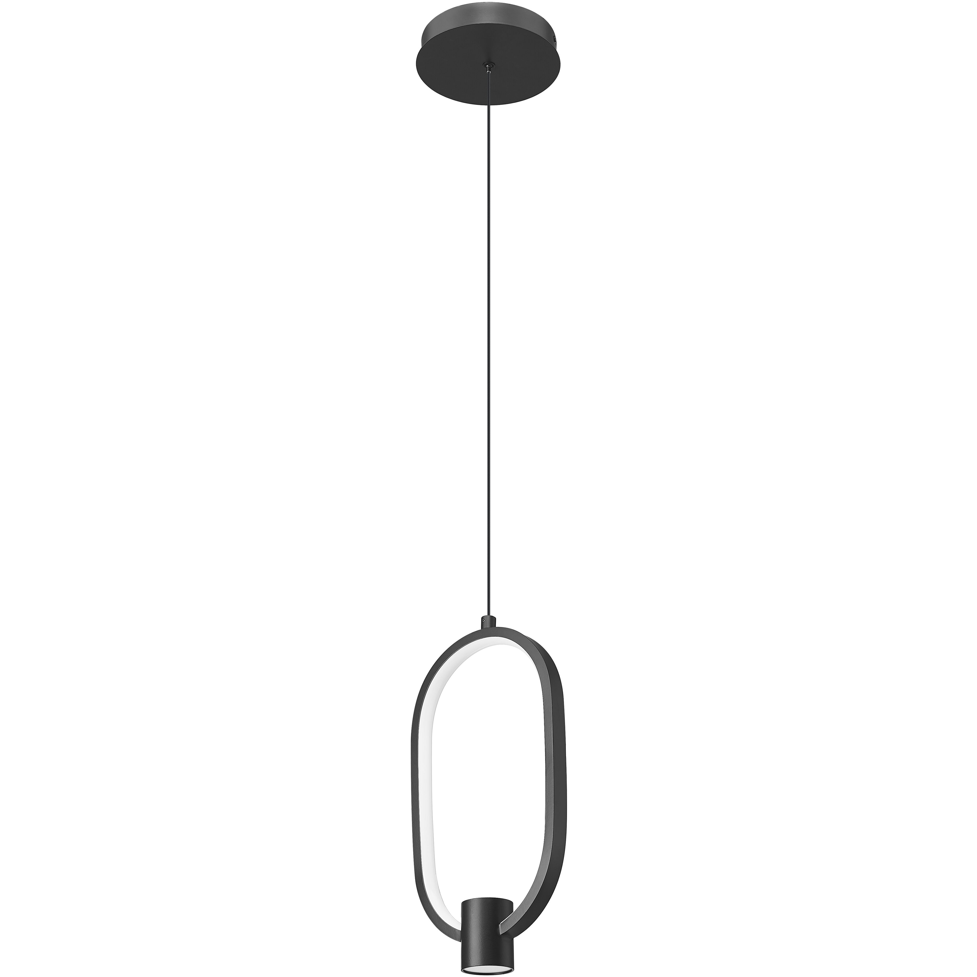 Saros Pendant Ceiling Light in Matte Black, LED