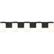 Burk 5 Light 38 inch Matte Black Bath Vanity Light Wall Light