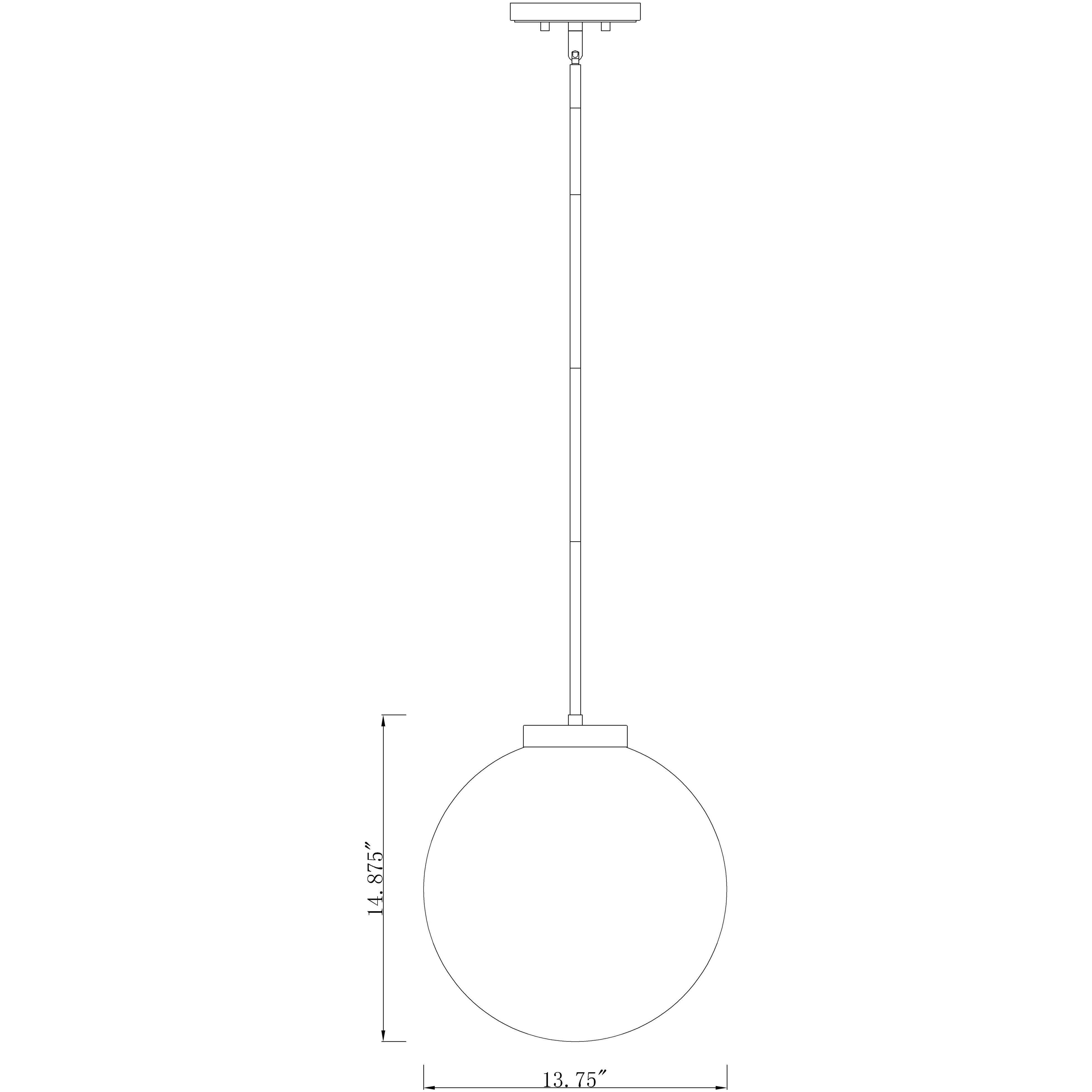 Parsons 1 Light 13.75 inch Matte Black and Olde Brass Pendant Ceiling Light