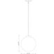 Parsons 1 Light 13.75 inch Matte Black and Olde Brass Pendant Ceiling Light