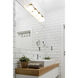 Vaughn 4 Light 31.5 inch Luxe Gold Vanity Wall Light