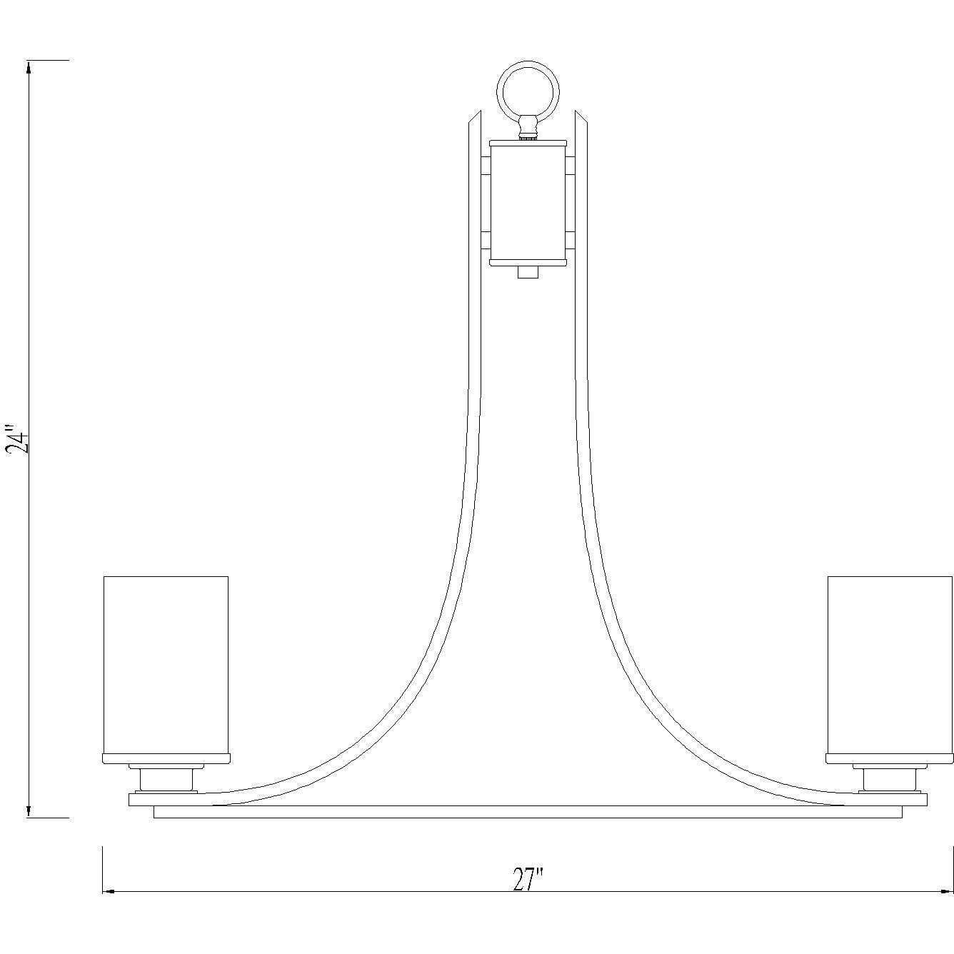 Beckett 5 Light 27 inch Olde Brass Chandelier Ceiling Light