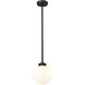 Laurent 1 Light 8 inch Black Outdoor Pendant