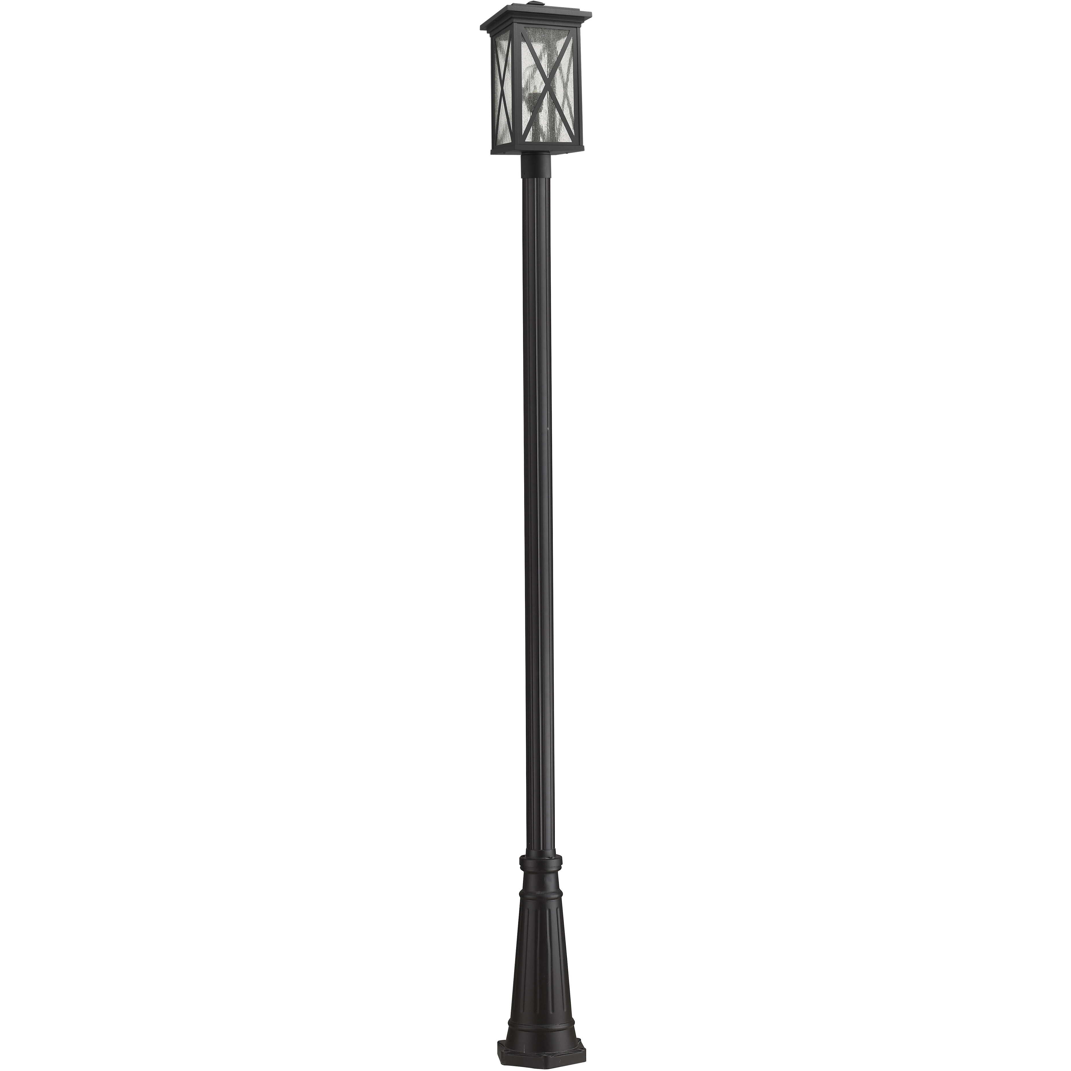 Brookside 1 Light 113.5 inch Black Outdoor Post Mounted Fixture