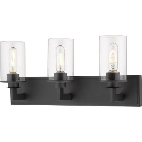 Savannah 3 Light 23 inch Bronze Vanity Wall Light