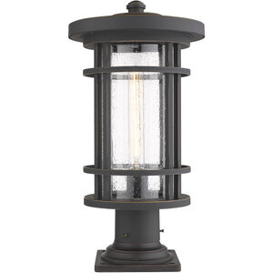 Jordan 1 Light 19.75 inch Oil Rubbed Bronze Outdoor Pier Mounted Fixture in 7.25