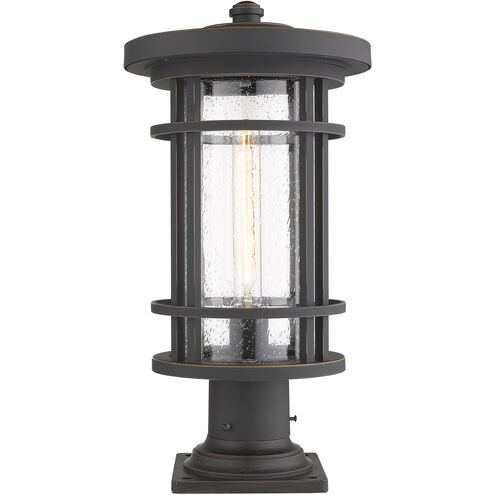 Jordan 1 Light 19.75 inch Oil Rubbed Bronze Outdoor Pier Mounted Fixture in 7.25