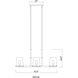 Callista 6 Light 43.5 inch Polished Nickel Linear Chandelier Ceiling Light