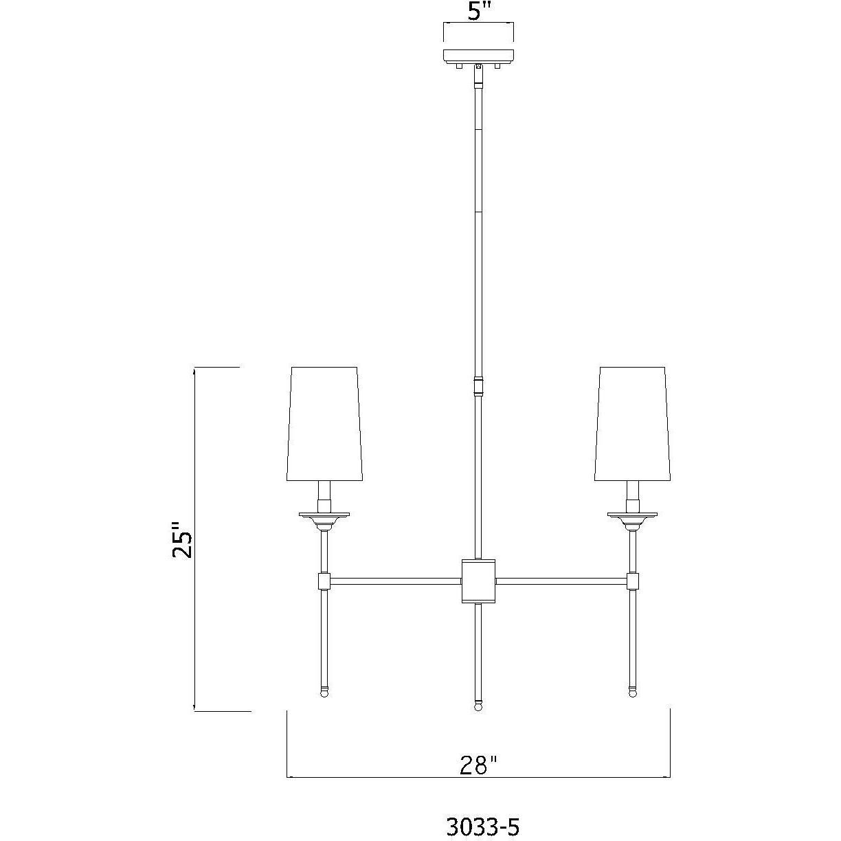 Emily 5 Light 28 inch Polished Nickel Chandelier Ceiling Light